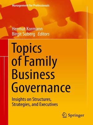 cover image of Topics of Family Business Governance